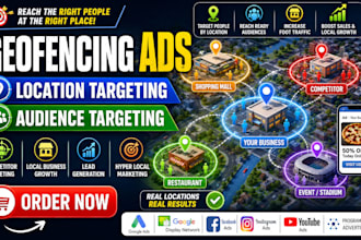 set up high converting geofencing ads, location targeting and audience targeting