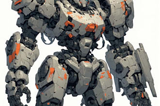 make high quality robot, mecha concepts