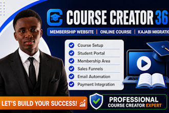 setup course creator 360 kajabi online course gohighlevel membership site cc360