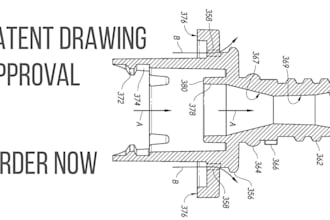 create engineering patent drawings for uspto patent filling and wipo approval