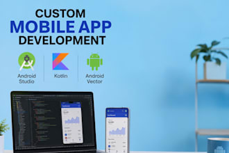 build a custom android app in kotlin with clean UI and database