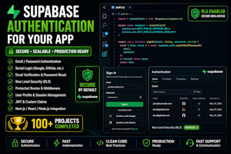 set up supabase authentication for your  app