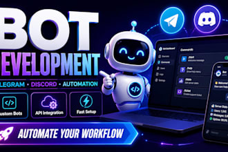 build a custom telegram bot, discord bot, or automation bot
