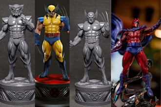sculpt action figure anime figure 3d toy 3d character statue stl for 3d printing