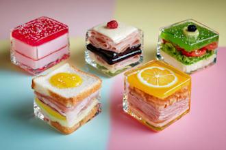 illustrate cute food and drinks