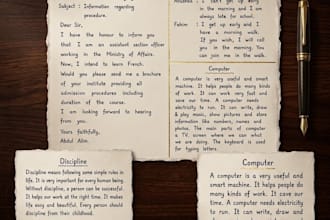 write neat handwritten notes and letters