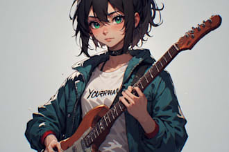 make merchandise design for band or musician