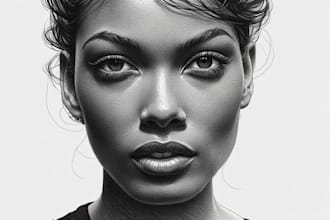 draw pencil or charcoal portrait drawings