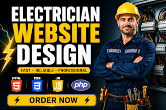 design a professional site for electrician services