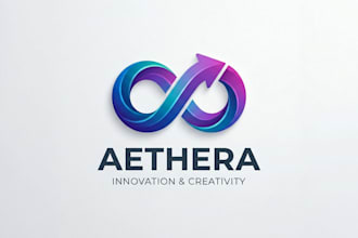 design a modern loop logo for technology, business, and creative brands