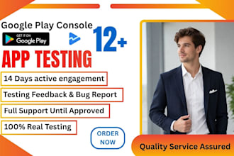 provide 12 testers google play closed testing 12 app testers