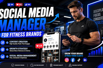 be your social media manager for gym, MMA, sport athlete and fitness brands