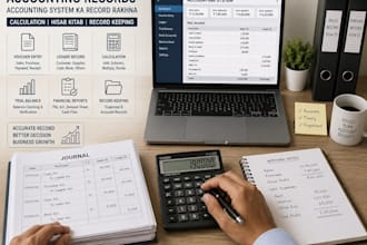 do bookkeeping and financial record balance sheet professionally