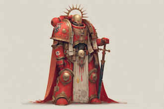 create a warhammer 40k character art