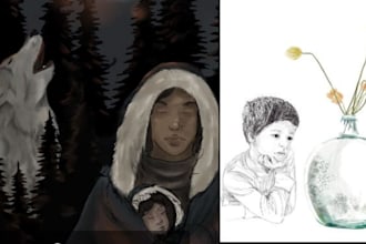 draw children book illustration and cute kid story book art
