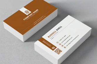 create german minimalist morden business card logo design qr code presentacions