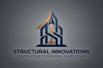 design a professional structure logo for construction, engineering