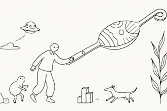draw custom line art and silhouette stencil