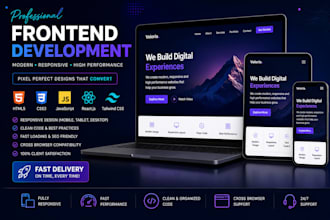 build responsive websites using HTML CSS javascript and react