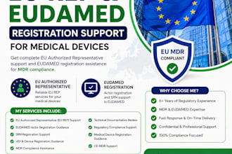 provide eu rep and eudamed registration support for medical devices