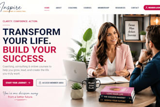 design redesign wix coaching website coach consultant course member area website