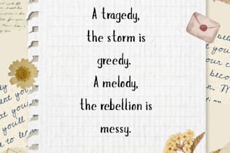 write your heartwarming poem