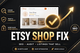 fix your etsy shop with etsy seo, shop audit and shop setup