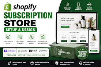 build shopify subscription store with recharge, appstle and recurring pay