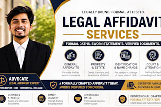 draft a professional affidavit for legal use