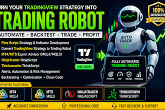 turn strategy on tradingview to trading robot using mql ninjascript thinkscript