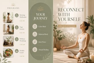 beauty salon spa design, skincare cosmetic brochure bifold trifold flyer leaflet