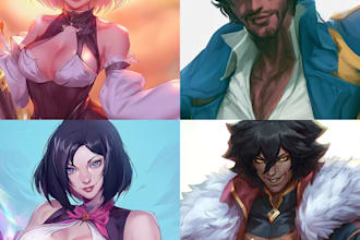 draw custom anime art of your oc, character, and fanart