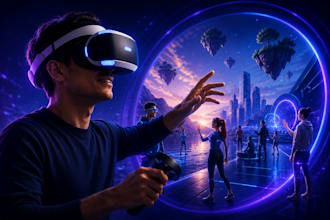 build virtual reality experience, virtual like real world, interactive 3d world