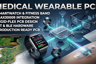 wearable electronics pcb for smartwatch smart glasses medical devices max30009