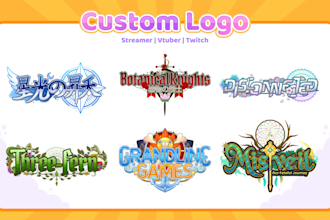 design cute logo for streamer vtuber twitch gamer