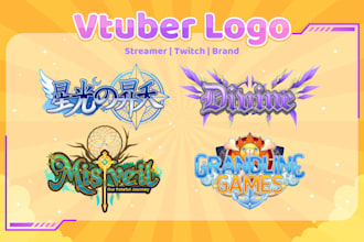 design cute logo for streamer vtuber twitch gamer