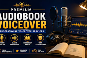 create coustom voice over or natural ai voice for audiobook narration