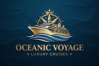design a luxury cruise ship logo for travel, tourism, and marine brands
