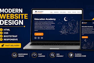 design and develop a responsive website using HTML, CSS, and bootstrap