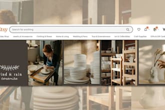 design professional etsy shop banner and cover image
