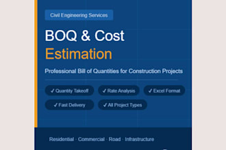 prepare boq and cost estimation for civil construction project