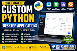 build custom python desktop applications with modern gui