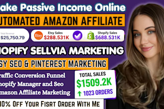 do autopilot amazon affiliate store, sellvia marketing, shopify va manage etsy