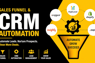 do gohighlevel copper insightly shopify zapier sales funnel CRM automation