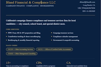 provide california campaign finance compliance and fppc filing services