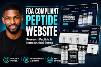build fda compliant peptide website, nutraceutical supplement website