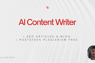 write SEO optimized blog posts and articles using chatgpt