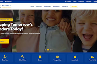 design and develop a modern responsive school website