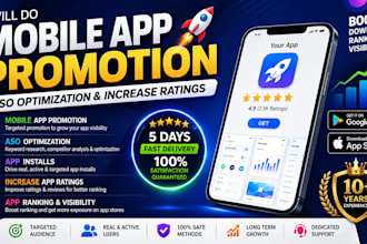 do mobile app promotion app installs aso optimization and increase app ratings