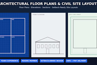 design architectural floor plans and civil site layout drawings